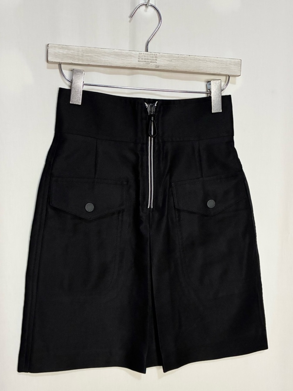 Sandro Aliya Zip Cotton Blend Twill Skirt - Picture 5 of 9